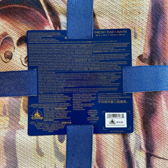 Walt Disney World 50th Anniversary Throw Blanket New Tags Packaged - Picture 6 of 6